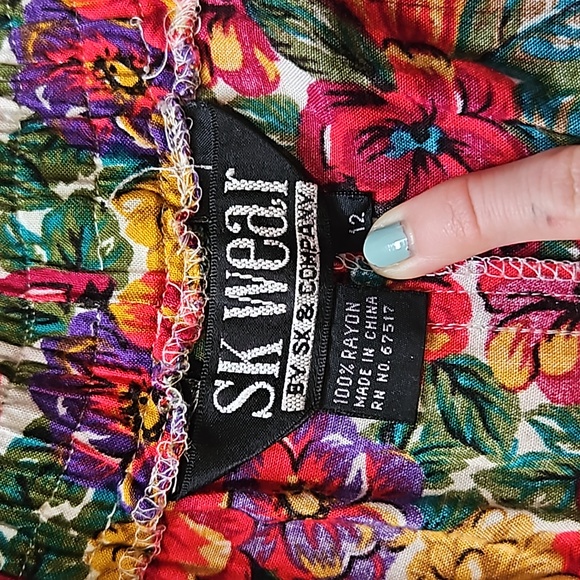 90s Floral Pencil Skirt with Pockets Size 12 - Picture 8 of 8